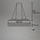 Ndriçues Briloner LED 29W, 3200 lm, 3000K, 98×11×120cm, i zi/kafe
