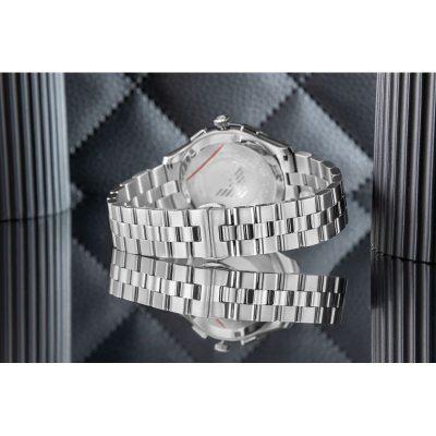 Orë dore Emporio Armani AR11691, kronograf, çelik inoks, argjend