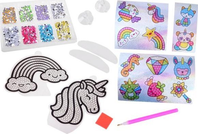 Set kreativ mozaik me gurë diamant Big Gem, 18 stikera, shumëngjyrësh