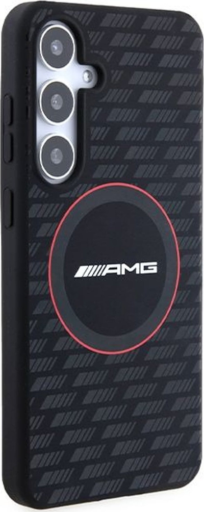 Kapak telefoni AMG Silicone Carbon Pattern MagSafe, për Samsung Galaxy S24 Plus S926, i zi