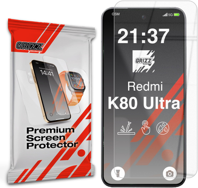 Xham mbrojtës GrizzGlass HybridGlass Xiaomi Redmi K80 Ultra, transparent