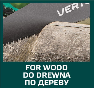 Sharrë dore për dru Verto 15G102, PTFE, 450 mm, jeshile
