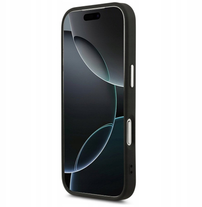 Kapak telefoni Karl Lagerfeld Leather Karl RSG Logo MagSafe për iPhone 17 Pro, lëkurë, i zi