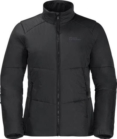 Xhaketë femrash Jack Wolfskin Bergland INS Hoody, PRIMALOFT, TEXASHIELD, e zezë