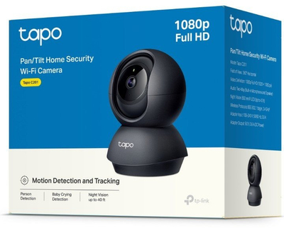 Kamerë sigurie TP-Link TAPO C201, Full HD 1080p, Wi-Fi, e zezë