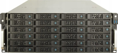 Kuti serveri Inter-Tech IPC Storage 4U-4724, rack 4U, 24x hot swap, e zezë