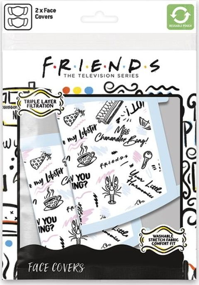 Заштитна маска Friends, 2 парчиња, памук 100%, за возрасни
