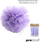 Dekor letre pompon, 25cm, set 3 copë, vjollcë