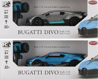 Makina me telekomandë Mega Creative Bugatti Divo, shkalla 1:16, 2.4 GHz, shumëngjyrëshe