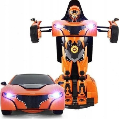Lodër makinë‑robot me pult, 1:14, 2.4GHz, portokalli