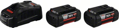 Сет полнач со батерии Бош GAL 3680 CV + 2x GBA 36V, 6.0Ah, литиум-јонска, црн