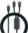 Kabull karikues Roline USB Type C Split, 2x USB C, 100W, 1.85m, i zi
