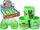 Lodër pranverë Leantoys Christmas Motif, 6cm, e gjelbër