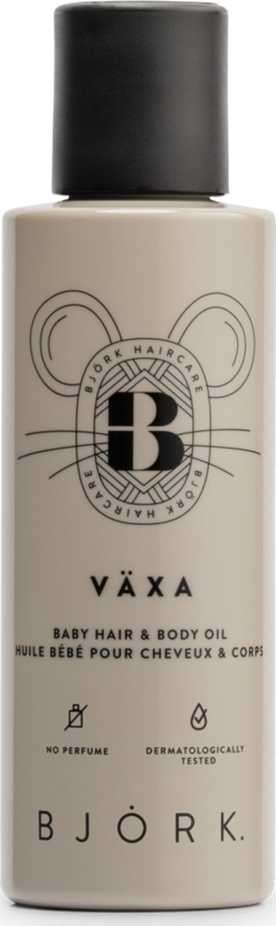 Vaj për flokë dhe trup bebe Bjork Vaxa Baby, ushqyes dhe zbutës, 125ml