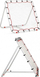 Rebounder futbolli Yakimasport, 110x110cm, kënd i rregullueshëm, i bardhë