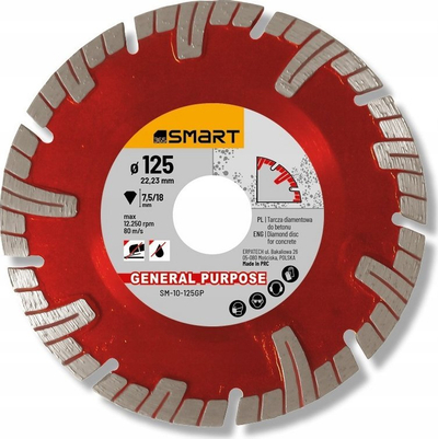Disk diamant Smart SM 10 125GP, 125mm, turbo, për materiale qeramike