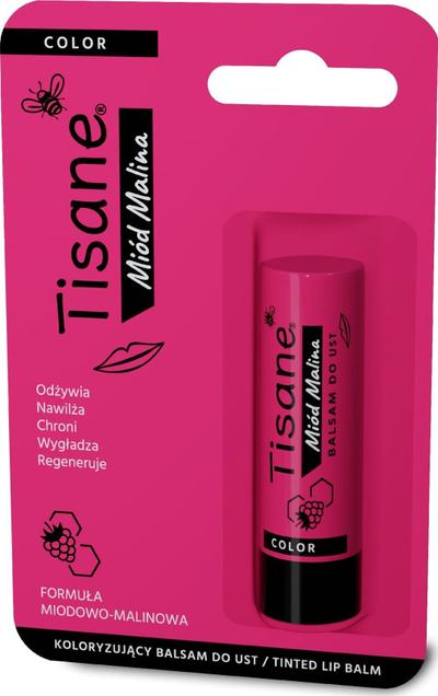 Balsam për buzë Tisane Honey Raspberry, me ngjyrë, 5.1 g