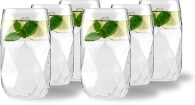 Set gotash të larta Vialli Design Geo 32071, 6 copë, 400 ml, transparent