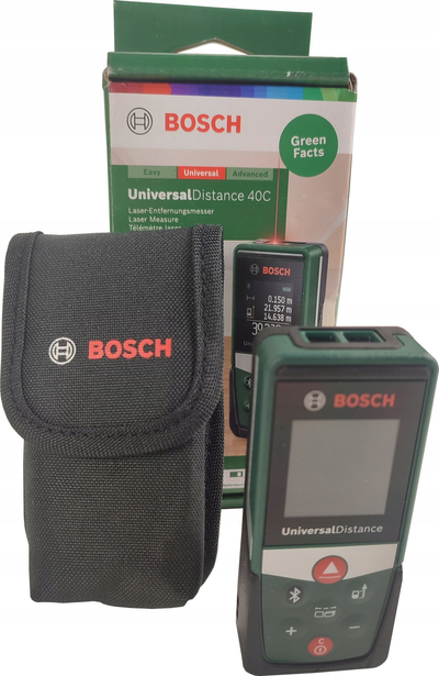 Matës lazer distancash Bosch UNIVERSALDISTANCE 40C, 40m, ekran me ngjyra, jeshil