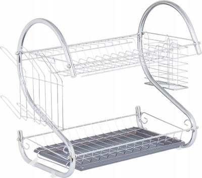Mbajtëse tharëse eneje për lavaman, metal, 45.5 x 24.5 x 37.5 cm, gri