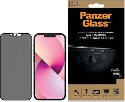 Mbrojtëse ekrani PanzerGlass CamSlider Privacy, për iPhone 13 Mini, edge to edge, e zezë