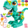 Set plasteline kreativo Feed the Dinosaur, 6 ngjyra, me lodër dinosaur, jeshil