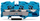 Bllok terminal Wago 22016-1304, 3 përçues, 36.9x91.8mm, blu