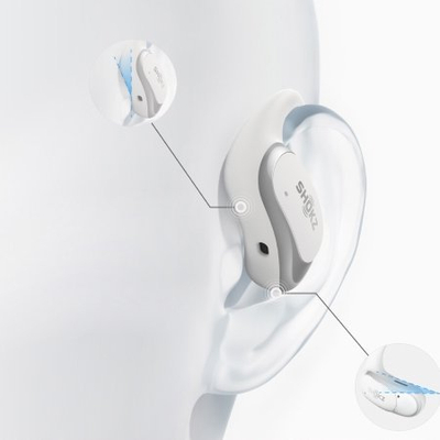 Безжични слушалки SHOKZ OpenFit Air, отворен дизајн, до 28 часа батерија, црни