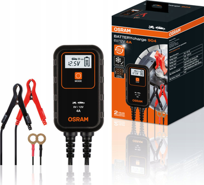 Karikues baterie Osram, 6V 12V, 4A 90Ah, gri