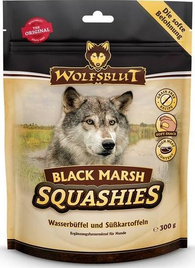 Shpërblim për qen Wolfsblut Squashies Black Marsh, pa drithëna, 300 g