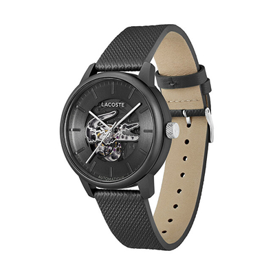 Orë dore për meshkuj Lacoste 12.12 Automatic 2011383, e zezë