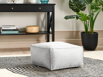 Puf Beliani MUKKI, kube 50x50x30 cm, material tekstil, gri