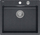 Lavaman kuzhine Quadron GraniteQ Morgan 110, 1 legen, sifon Push To Open, Black Diamond