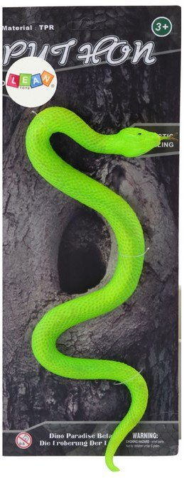 Figurë gjarpër realist prej gome termoplastike, 38.5 cm, jeshil