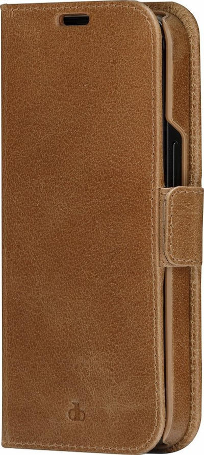 Kapotë‑portofol Dbramante1928 Lynge për iPhone 14 Pro Max, lëkurë, me RFID, ngjyrë tan