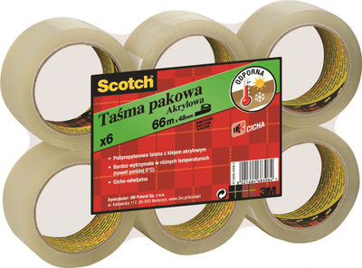 Леплива лента Scotch S5066F6T, 66m, проѕирна, сет 6 парчиња