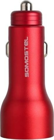 Полнач за автомобил Somostel SMS-A89, 30W, 2xUSB QC 3.0, црвен