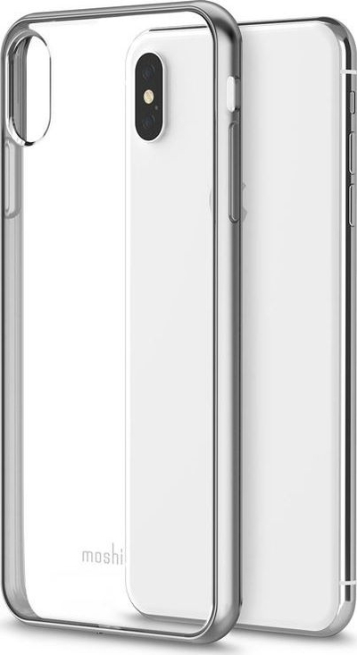 Mbrojtëse Moshi Vitros për iPhone Xs Max, transparente, ngjyrë argjend
