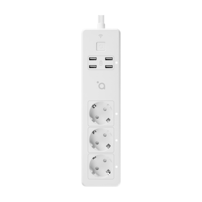 Kabllo vazhduse Acme smart SH3103, 3-PRIZA, 4-USB, 3m, e bardhë