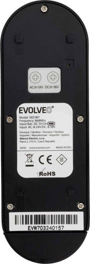 Interfon me kamerë EVOLVEO DoorPhone W7, ekran 7", WiFi, i zi