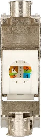Modul keystone rrjeti Extralink CAT6A STP RJ45, metalik, ngjyrë argjendi