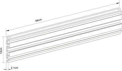 Shinë montimi ekrani Multibrackets M Pro Single Screen Rail, 680mm, alumin, e zezë