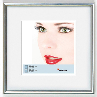 Kornizë fotografish Walther Design KS220H Galeria, 20 x 20 cm, metal, argjendi