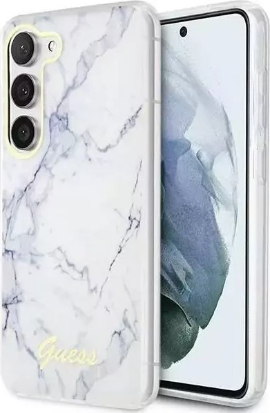Mbulesë telefoni Guess GUHCS23MPCUMAH për Samsung Galaxy S23 Plus, hardcase, dizajn mermeri, e bardhë