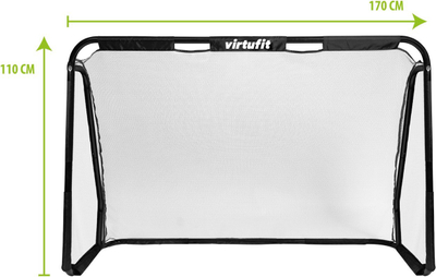 Portë futbolli VirtuFit PRO Soccer Goal VF06048, 170 x 110 cm, metal, e zezë