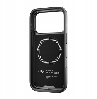 Kapak telefoni Peak Design Mobile Everyday Fabric Case për iPhone 17 Pro, magnetik, i zi