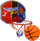 Set basketbolli për mur Smily Play, mini tabelë me unazë 21 cm, top me gjilpërë, shumëngjyrësh