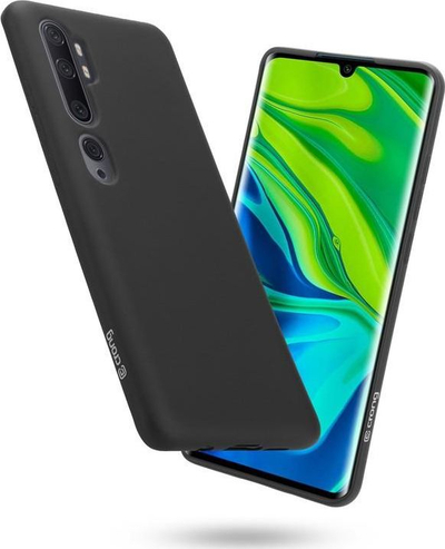 Kapak telefoni Crong Color Cover për Xiaomi Mi Note 10, silikoni, kompatibil me karikim wireless, i zi