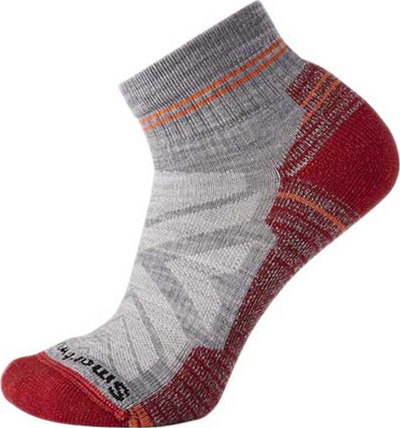 Çorape hiking Smartwool Hike Light Cushion Ankle, për femra, merino, madhësia M, gri e kuqe
