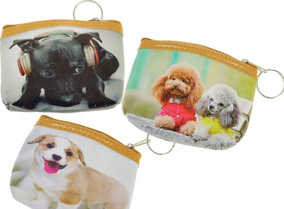 Portofol Adar Dog Handbag, me zinxhir, dizajn qenush, ngjyrë MIX